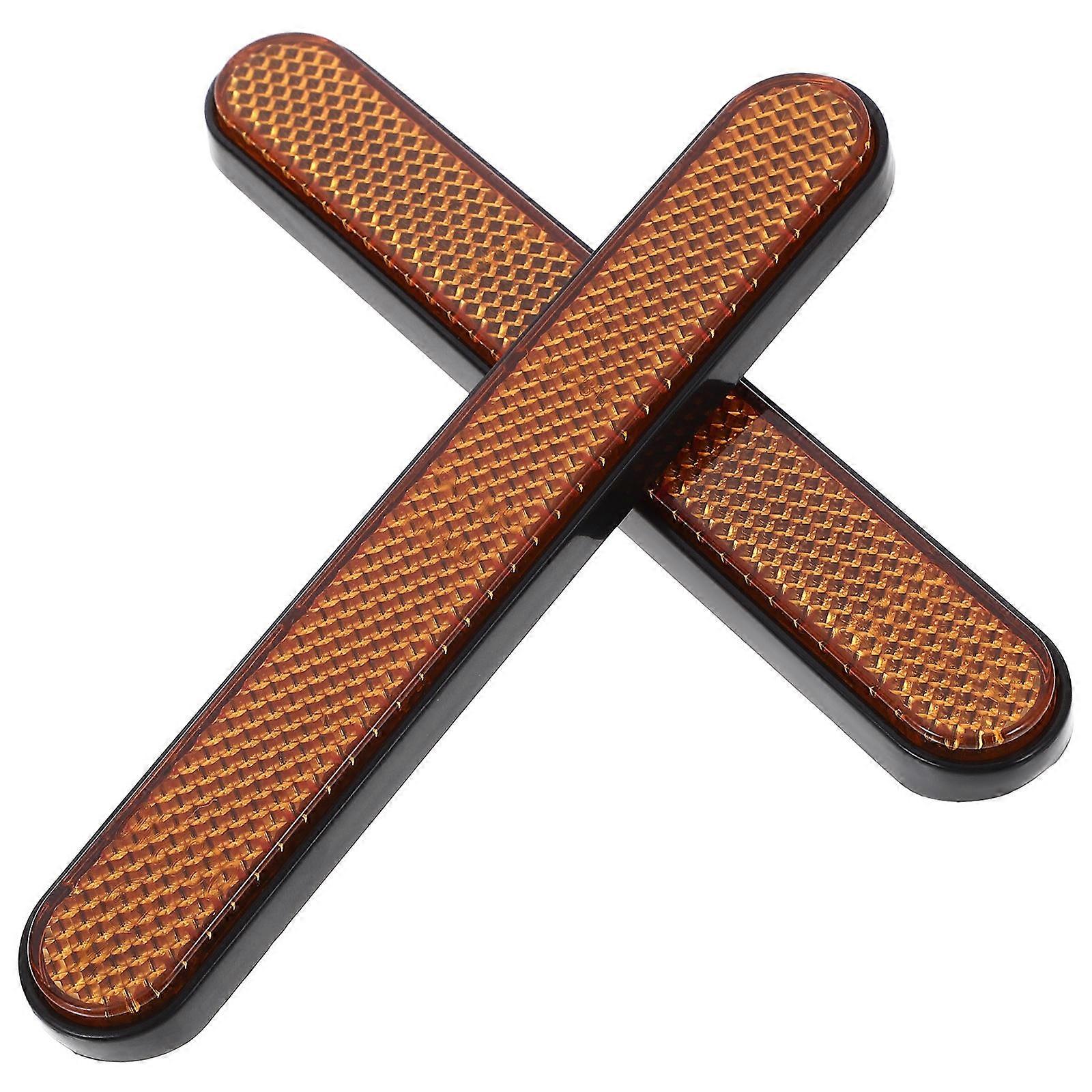 High Visibility Reflective Strip Warning Effect For Bikes Outdoor Use Abs Material 14.3X2.3X1CM 2Pcs