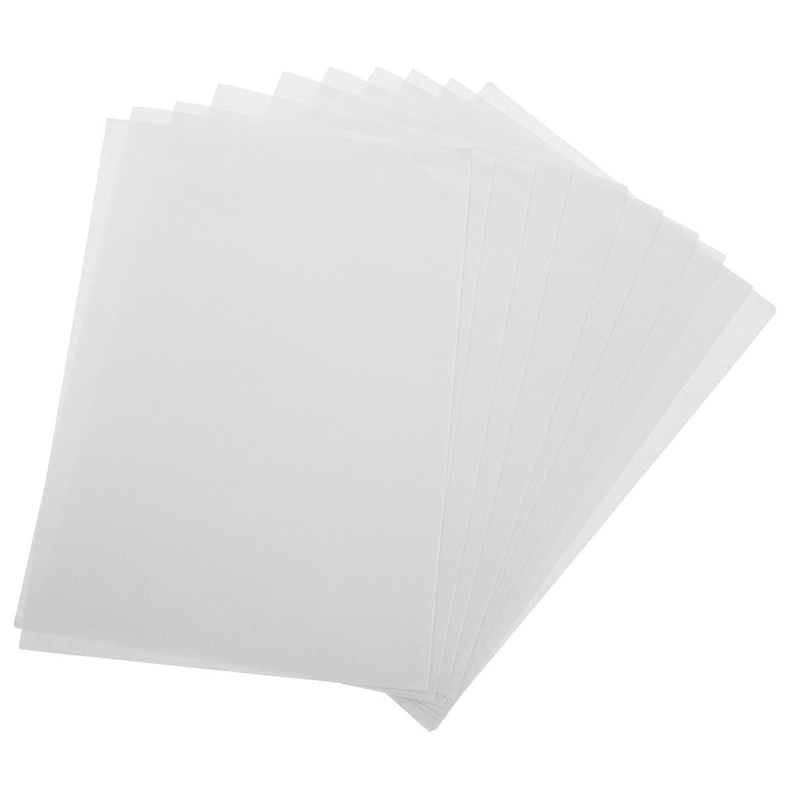 Water Soluble Self Adhesive Non Woven Fabric embroidery Paper for Machine Sewing Use White 10 Sheets