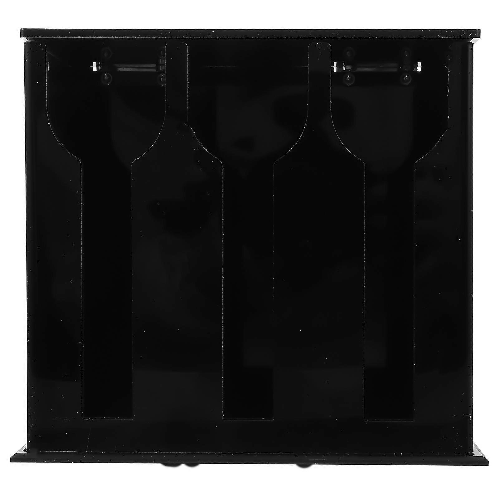 Acrylic Spoon Rest for Cup Use Black with Round Hole Design and Easy Cleaning 1 Piece