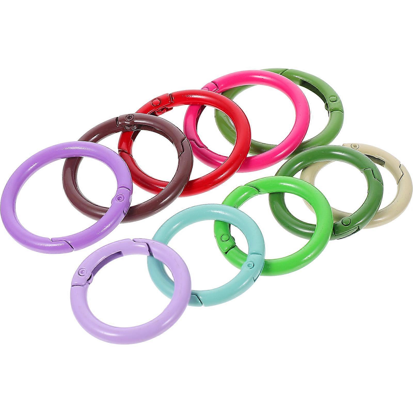 Retro Style Key Chain Rings Mixed Color Keyrings For Craft Enthusiasts 10Pcs