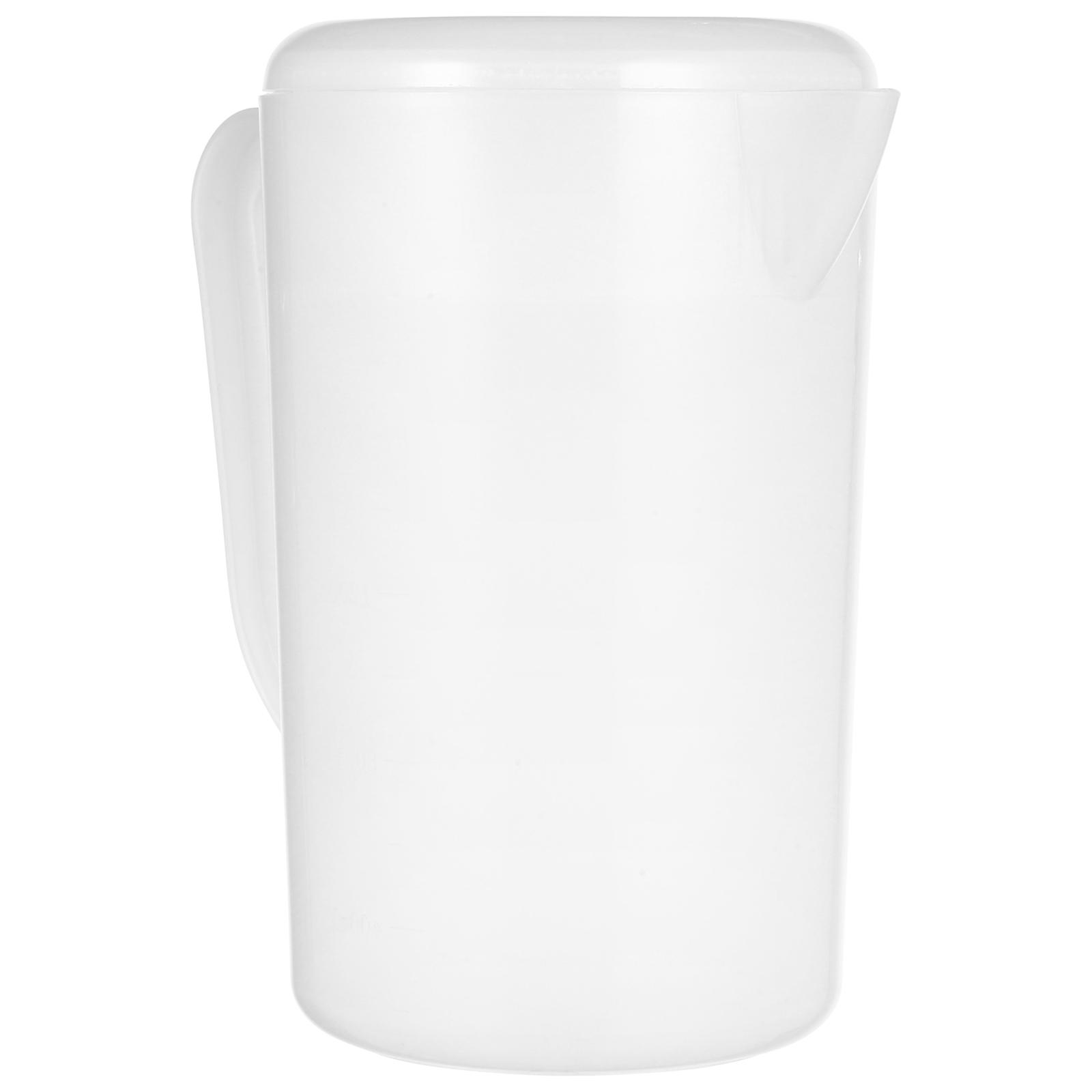 Large Capacity Juice Pitcher with Lid and Handle Multi Purpose Beverage Jug for Iced Tea, Milk, and Water Storage Easy to Clean, Dishwasher Safe