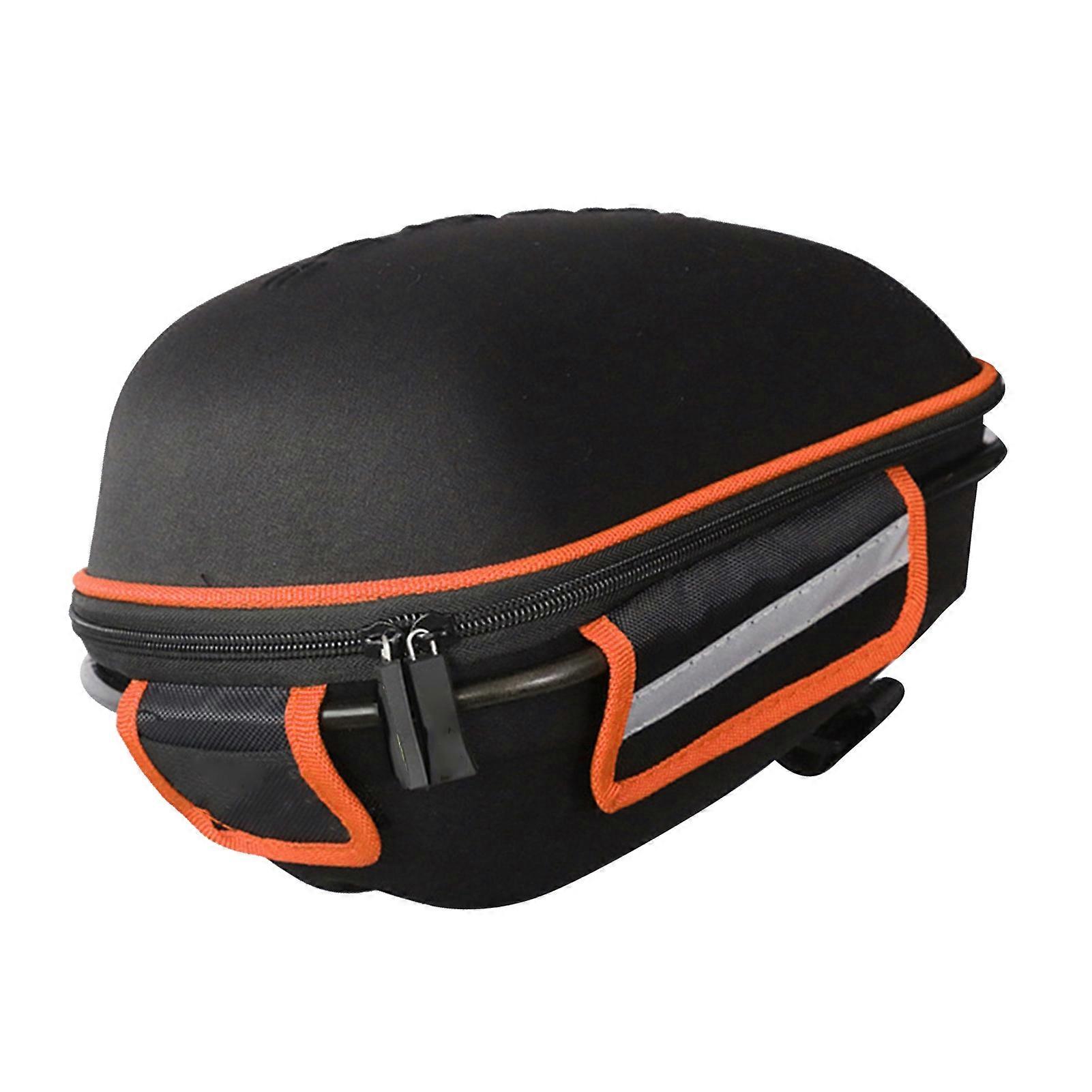 Bike Saddle Bag Large Capacity Hard Shell Rack Bag Orange