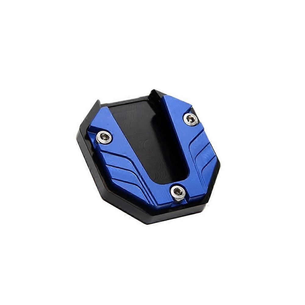 Stand Pad Extension Aluminium Alloy Kickstand Extender For Motorcycle Non-Slip Side Stand Extension Pad Blue