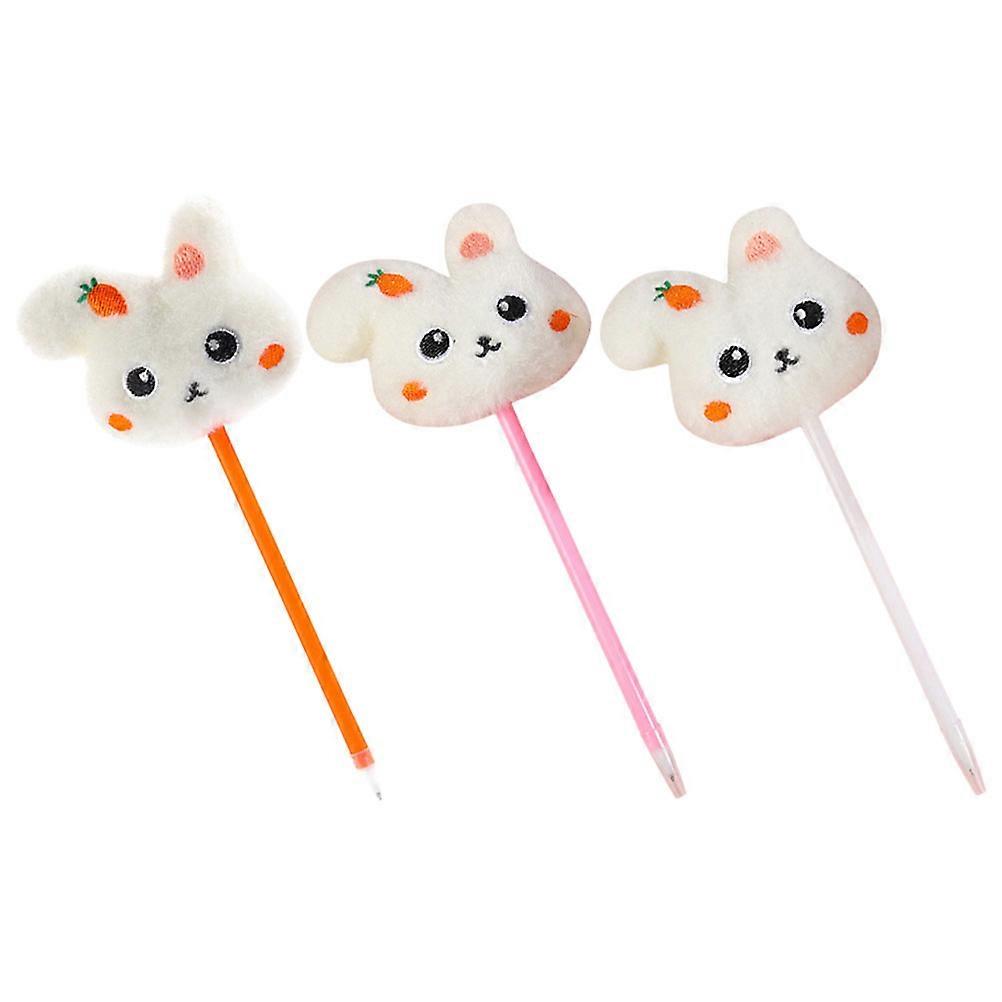 Kawaii Bunny Shape Ballpoint Pens Set For Office And Classroom Use In Assorted Colors For Writing 3Pcs