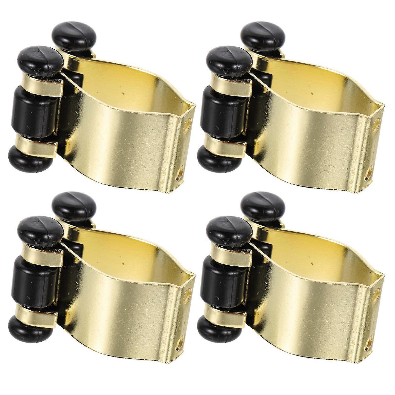 4pcs Metal Fishing Rod Holders Clips for Pool Cue Fishing Pole Storage, Durable Base for Outdoor Use, Easy Installation Fishing Tackle Accessory
