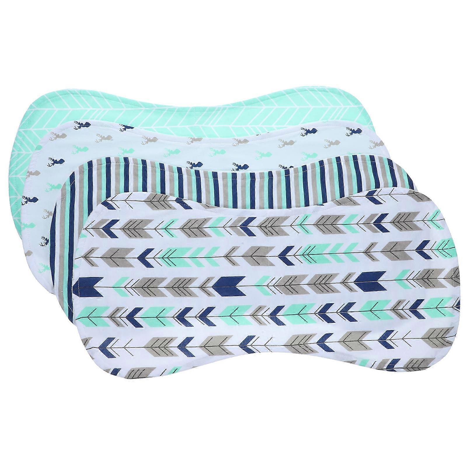 Burp Cloth 4Pcs Newborn Cotton Towel Anti-Wetting Simple Style Ideal For New Mothers And Baby Care