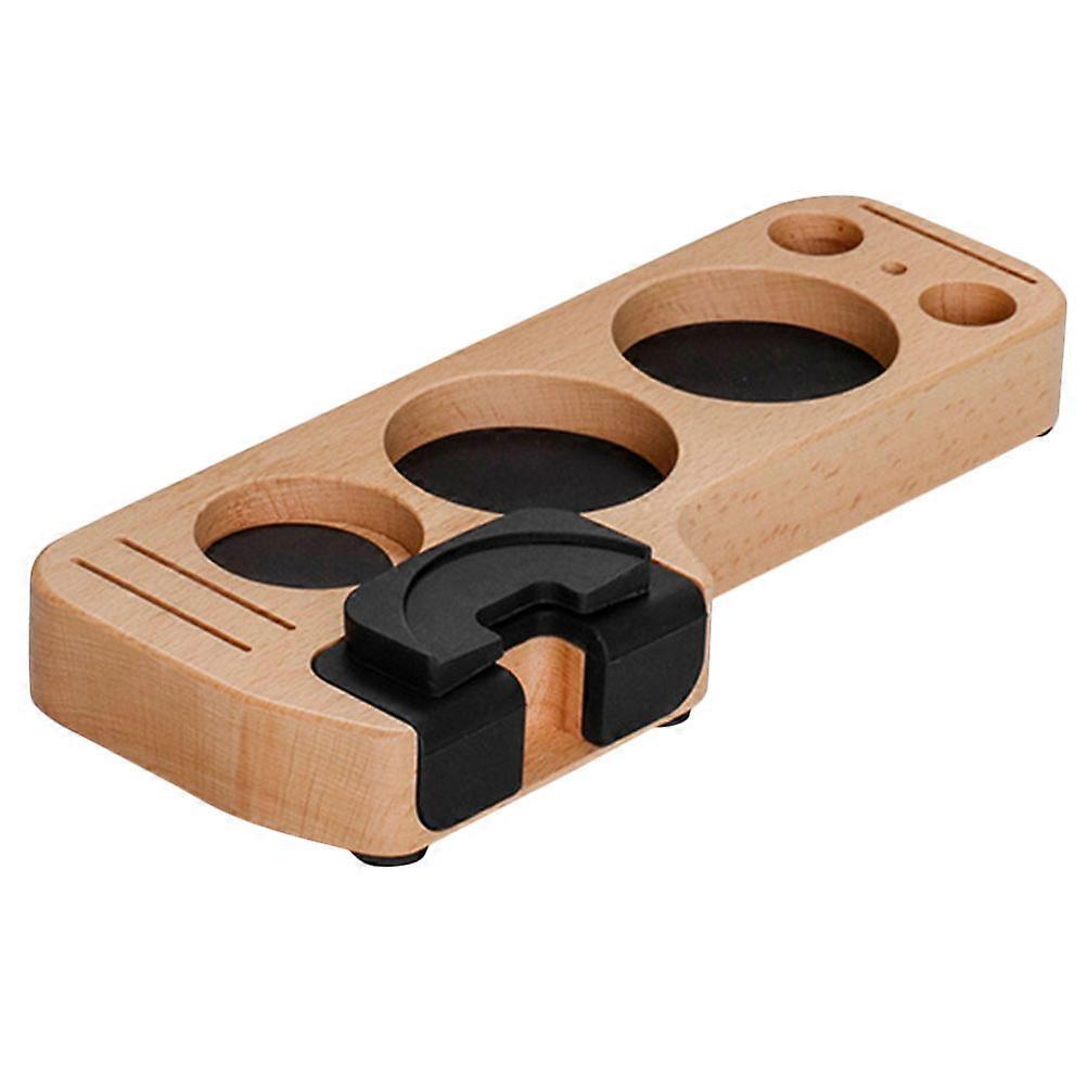 Elegant Tamper Stand with WearResistant Synthetic Material Beige Color for Storage Compact Size