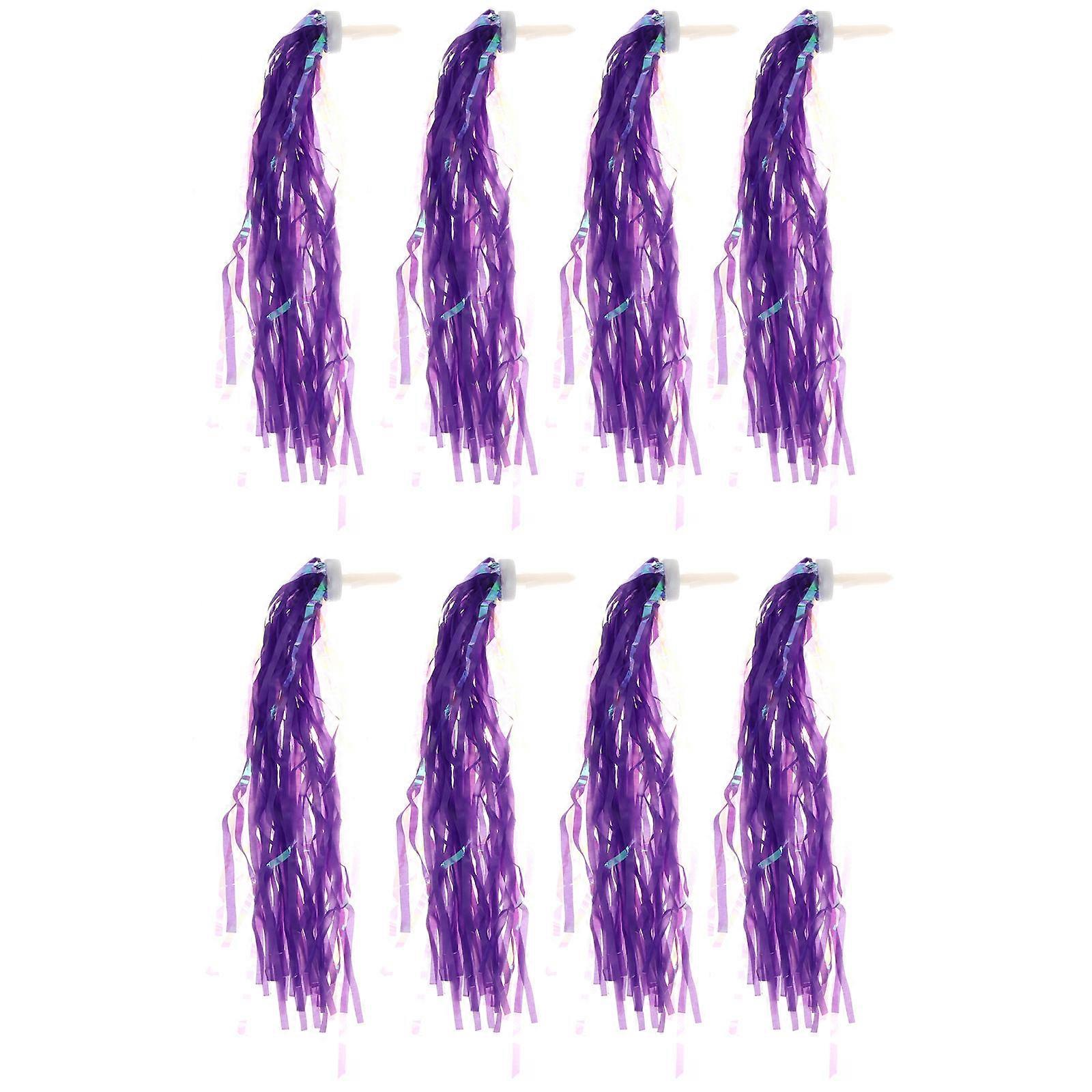 Purple Bike Handlebar Streamers for Kids Made of PVC Perfect for Bike Decoration 4 Pairs
