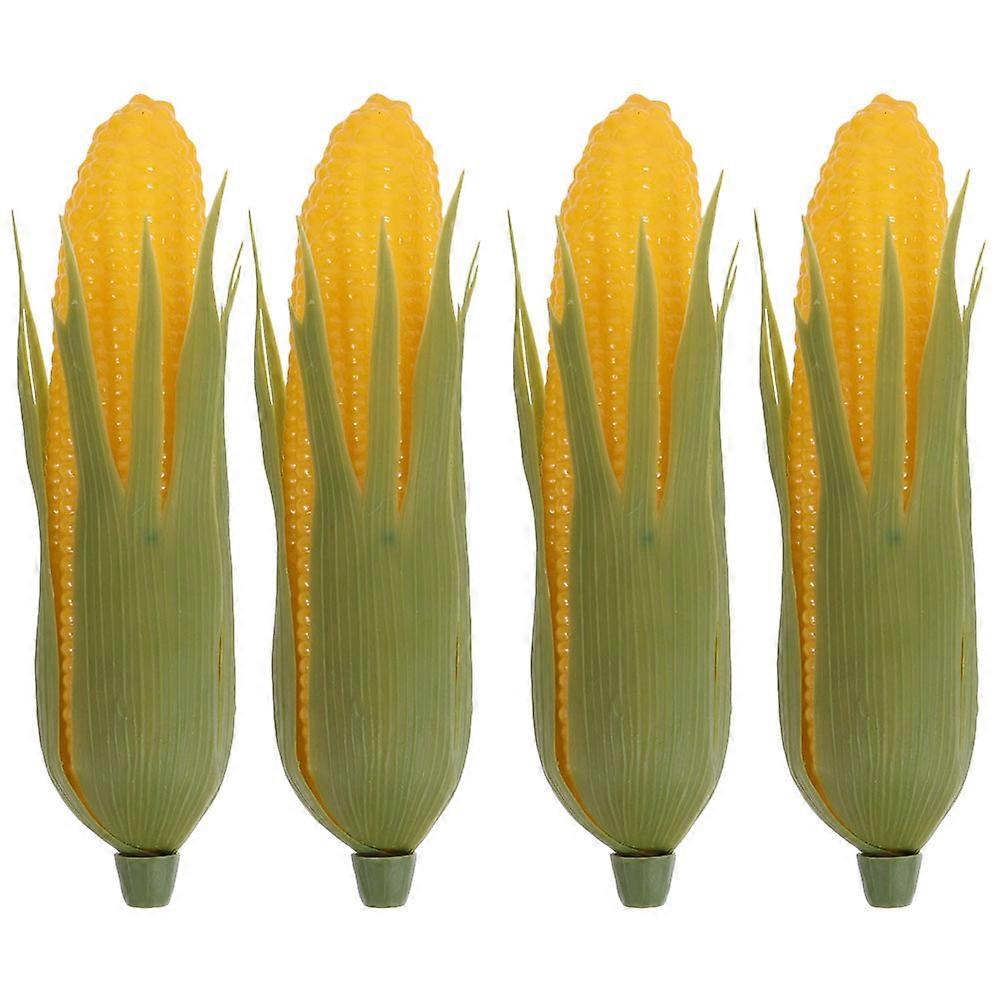 Lifelike Fake Corn 4Pcs Multi Plastic Corn Decor Educational-Value for Display Use