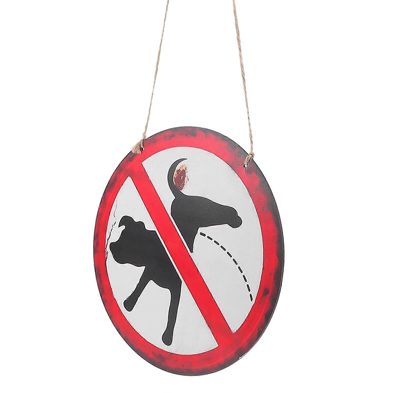 Vintage Dog Poop Awareness Sign for Garden Lawn Decor Multi Wooden Unique Dog Yard Decorations 100% Weather Resistant