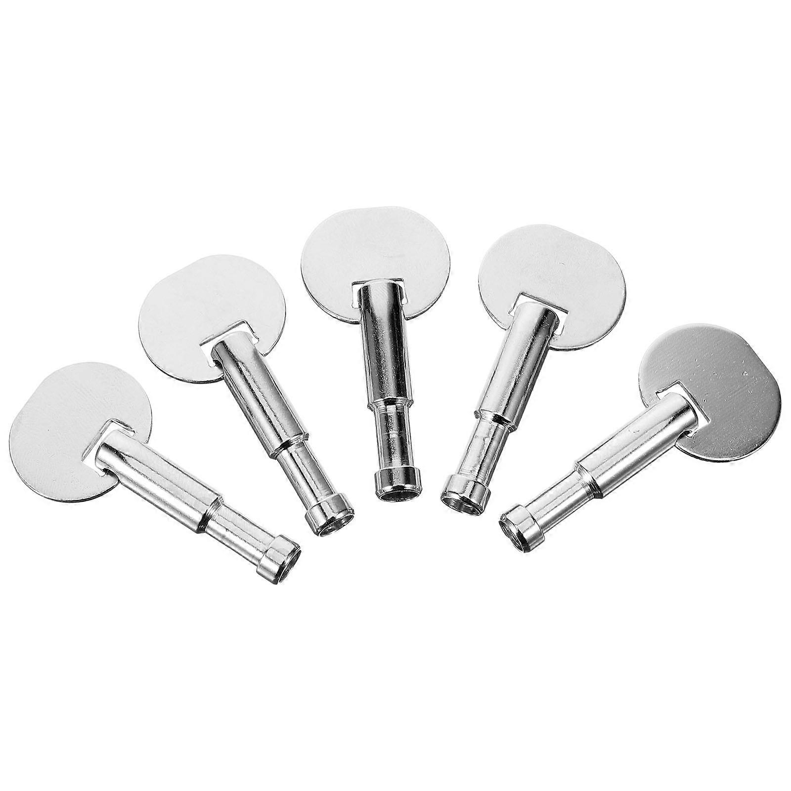 Winding Key For Music Box Repair Replacement T Shape Standard Size Metal 5Pcs