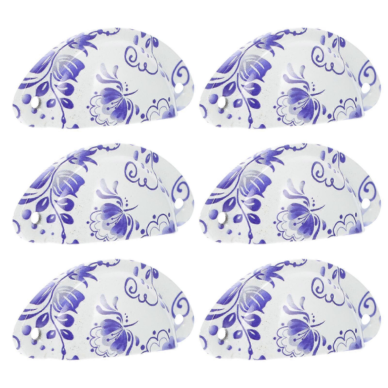 ידיות מגירה אלגנטיות 6 יחידות דלת עמידה מושכת מושלמת לקישוט הבית הכוללת עיצוב נגד קורוזיה בחומר ברזל