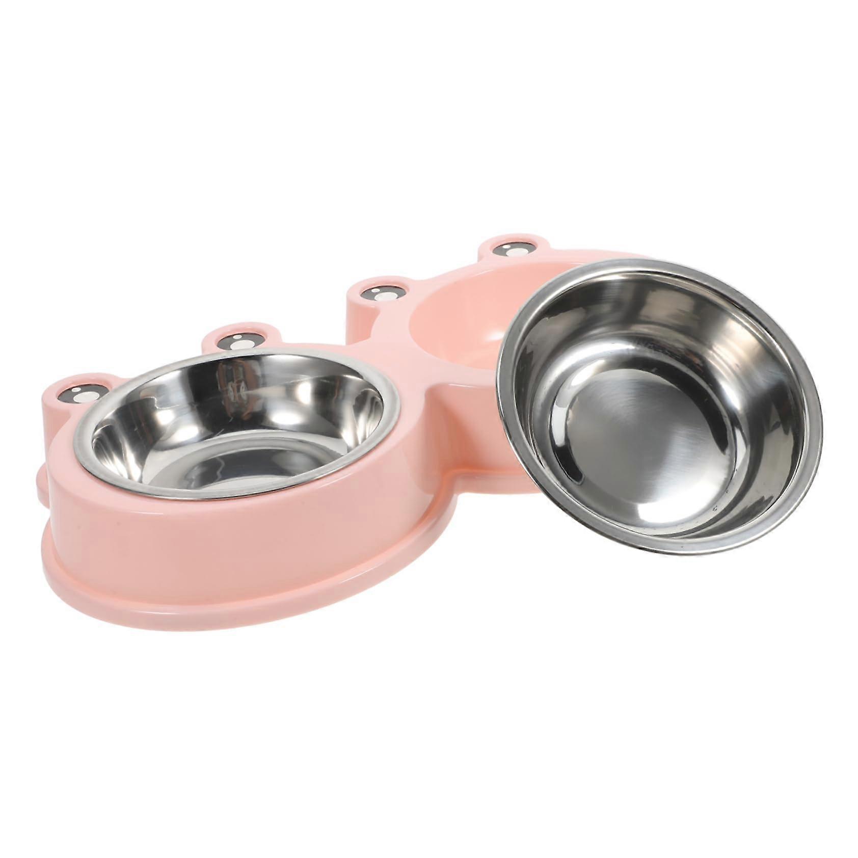 NonSlip Pet Bowls with Elevated Design, Double Dishes for Healthy Eating and Drinking for Small Dogs and Cats