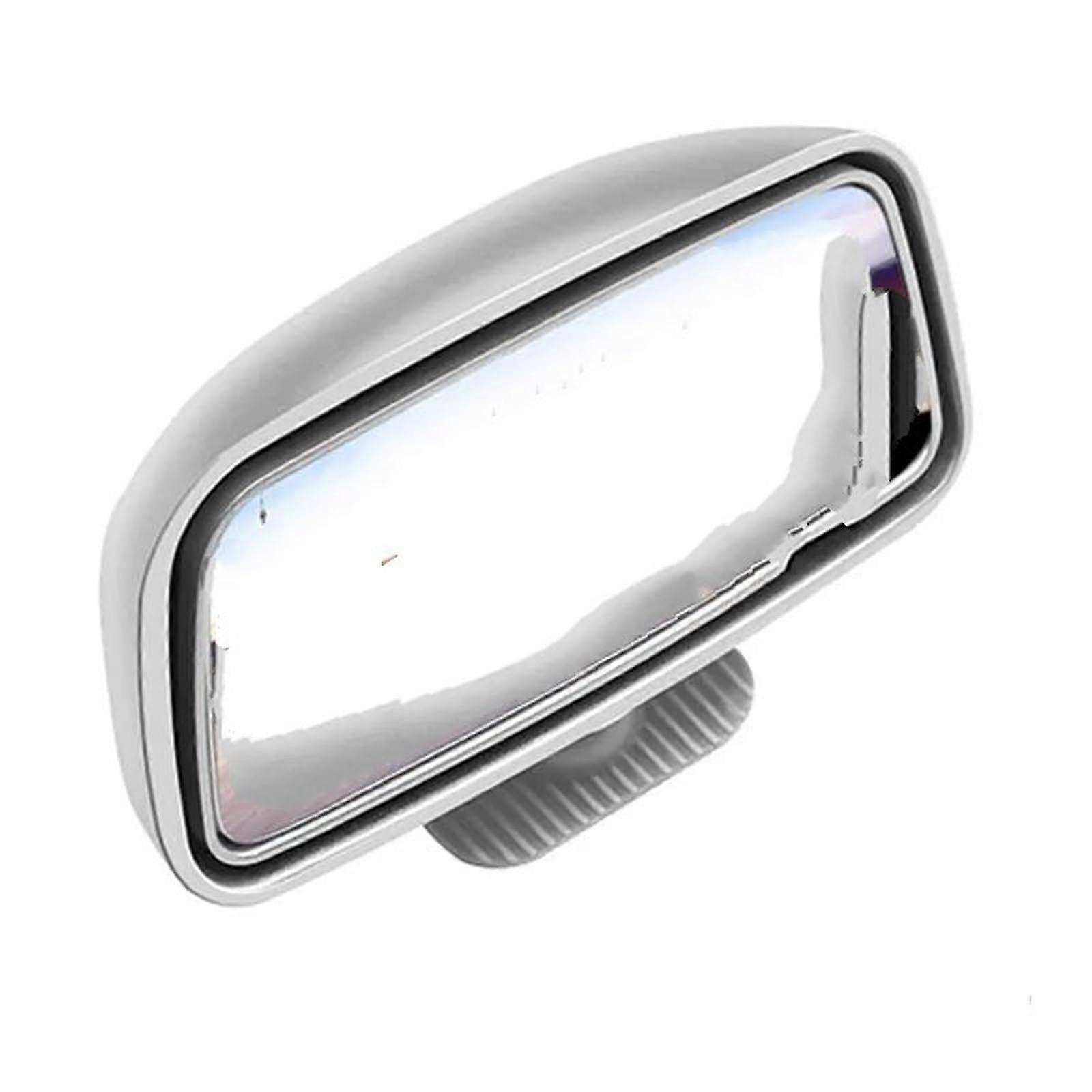 Adjustable 360 Degree Convex Side View Mirror, Blind Spot Rearview Mirror for Parking, Silver (1pc)