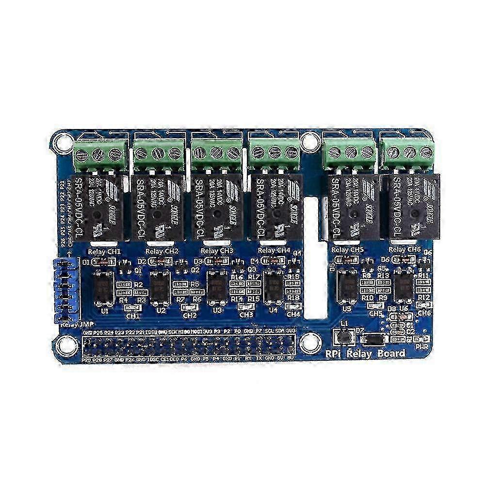 6 Channel Rpi Relay Control Panel Module For Raspberry Pi 3 2 A+ B+