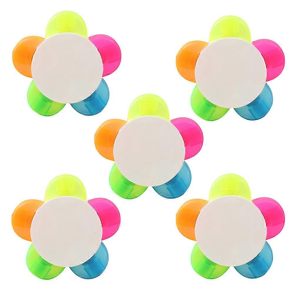 Fluorescent Highlighter Marker Pen 5Pcs Creative Watercolor Set for School Use