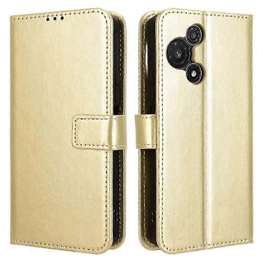 For TCL 60R 5G Case Crazy Horse Texture PU Leather Phone Wallet Cover