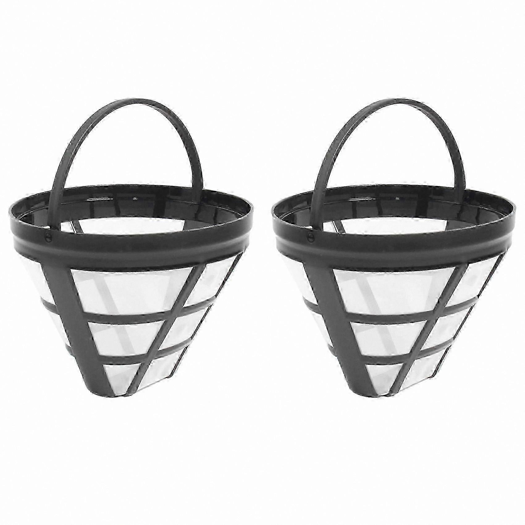 Reusable Coffee Filter Set, 2-Pack, Compatible with 8-12 Cup Drip Coffee Makers, Eco-Friendly Basket Filters Replacement