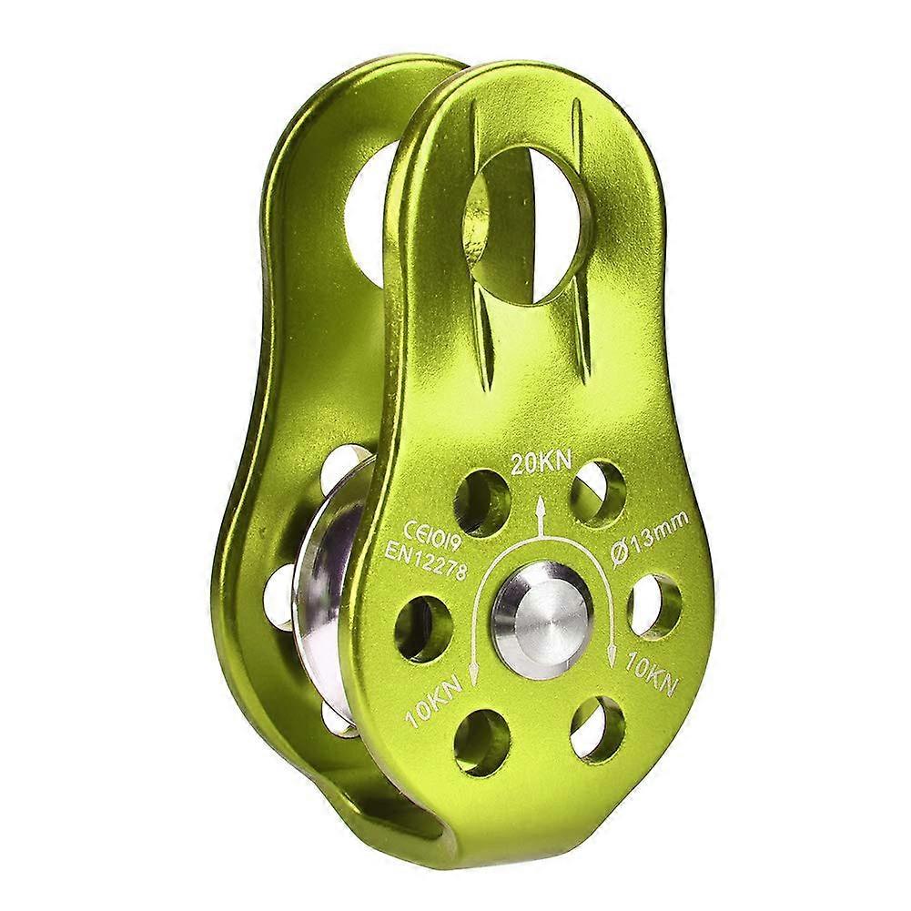 Aluminum Alloy Climbing Pulley 1000 Kg Load Capacity, 812 mm Rope Compatible, Red Purple Green