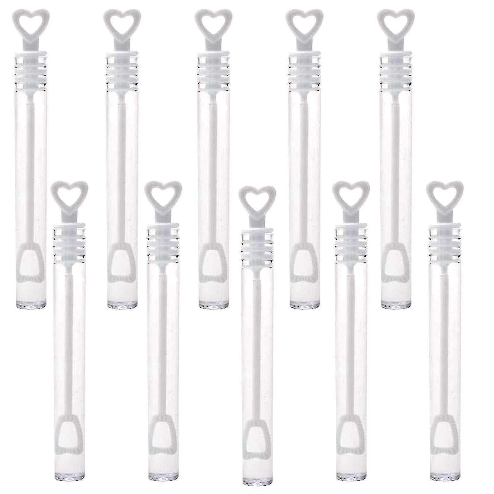 30pcs leere Blasenröhren Blasenflaschen Hochzeit Zauberstab Rohrblasen Liebe Herz Blasen