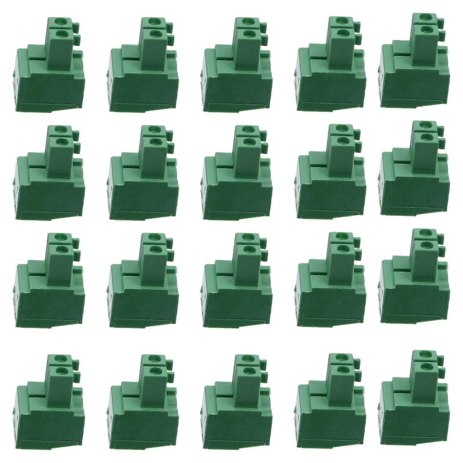 50 Pcs Pitch Straight Pin Terminal Block Connector PCB Electrical Accessory High Conductivity Plastic Guide Wire Wiring Mounting Applications