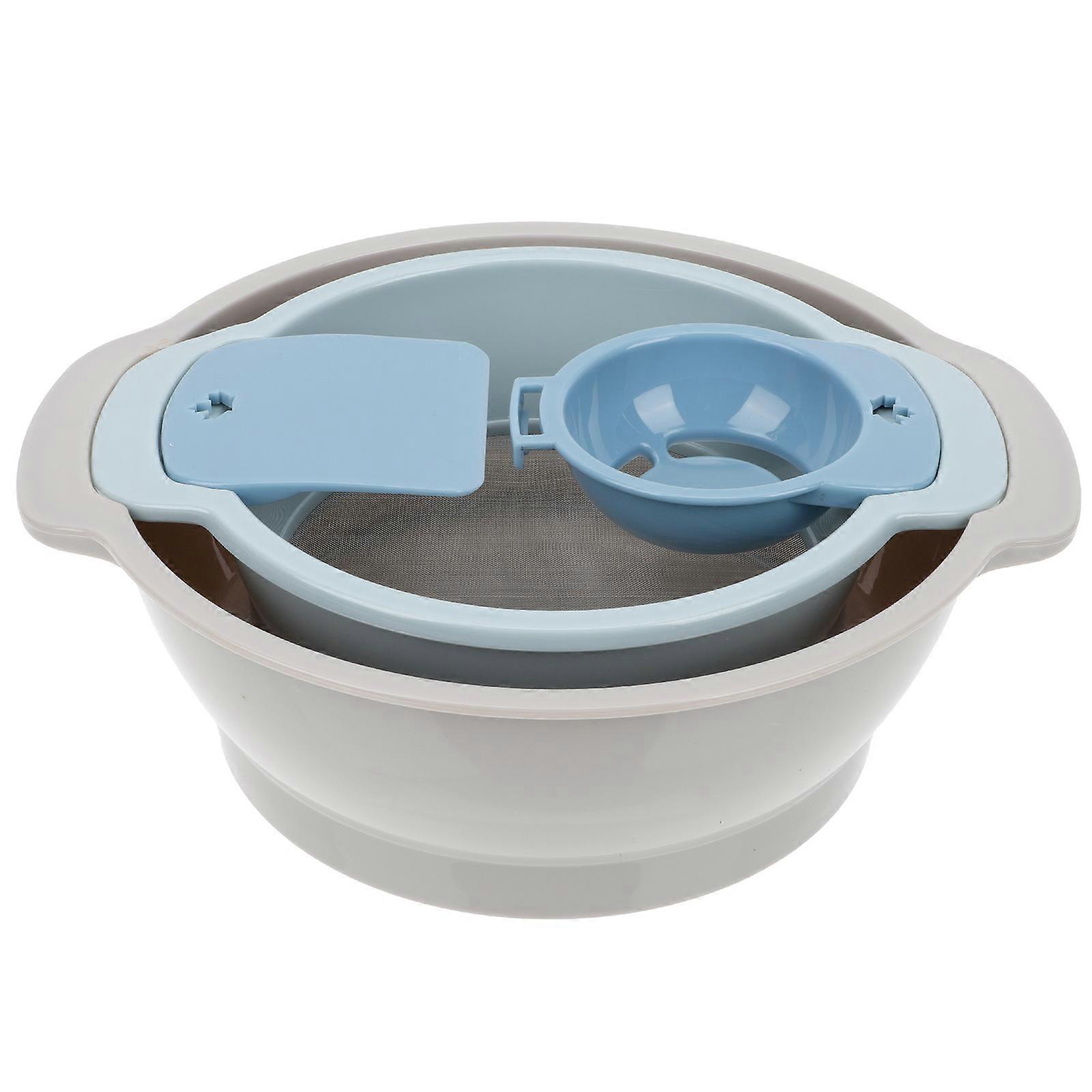 Plastic Garden Soil Sieve Round Shape Assorted Color 24.5x21cm Home Gardening 1 Set