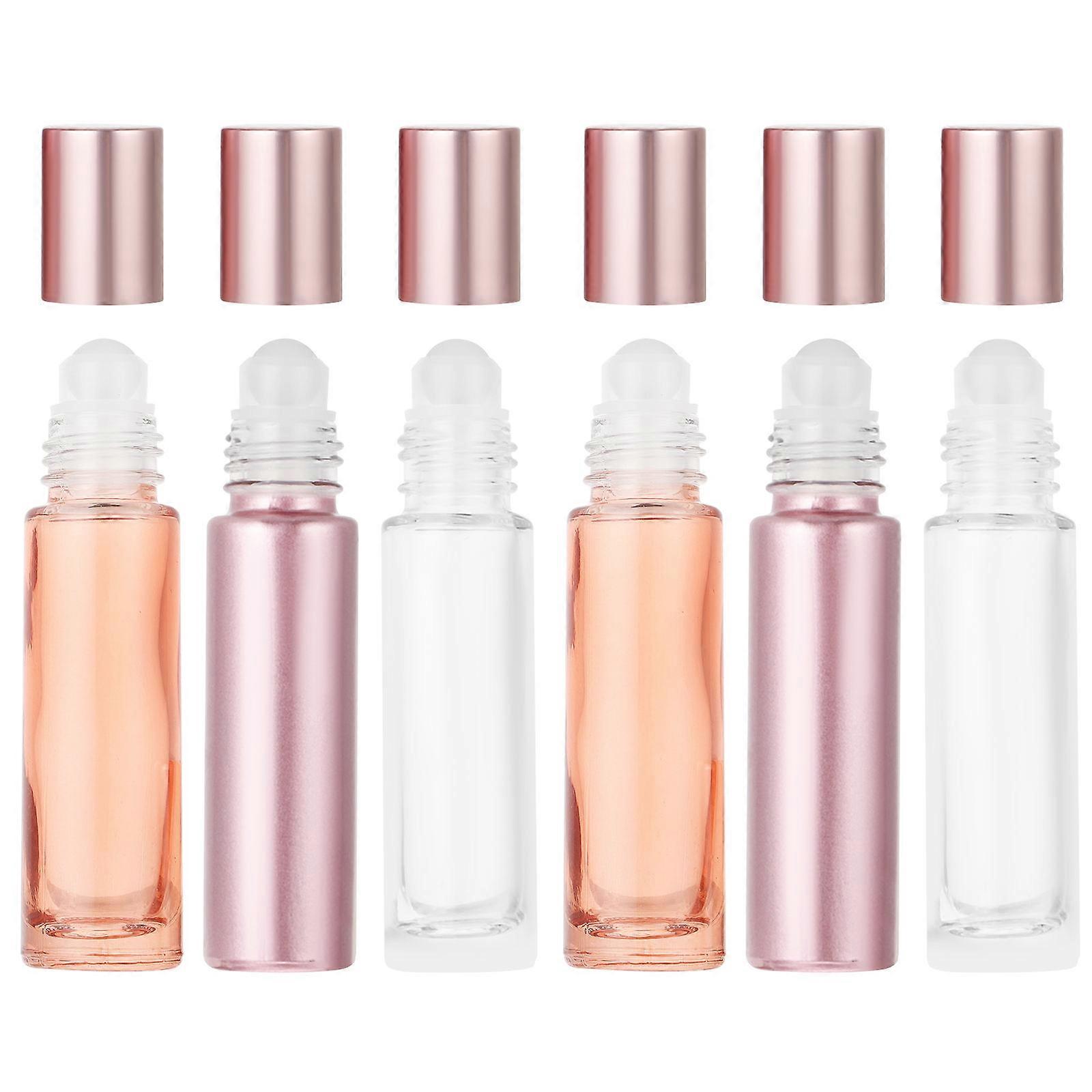 Essential Oil Storage Glass Roller Bottles 10ml Set For Women Travel Daily Care Assorted Color Leak-proof 6Pcs