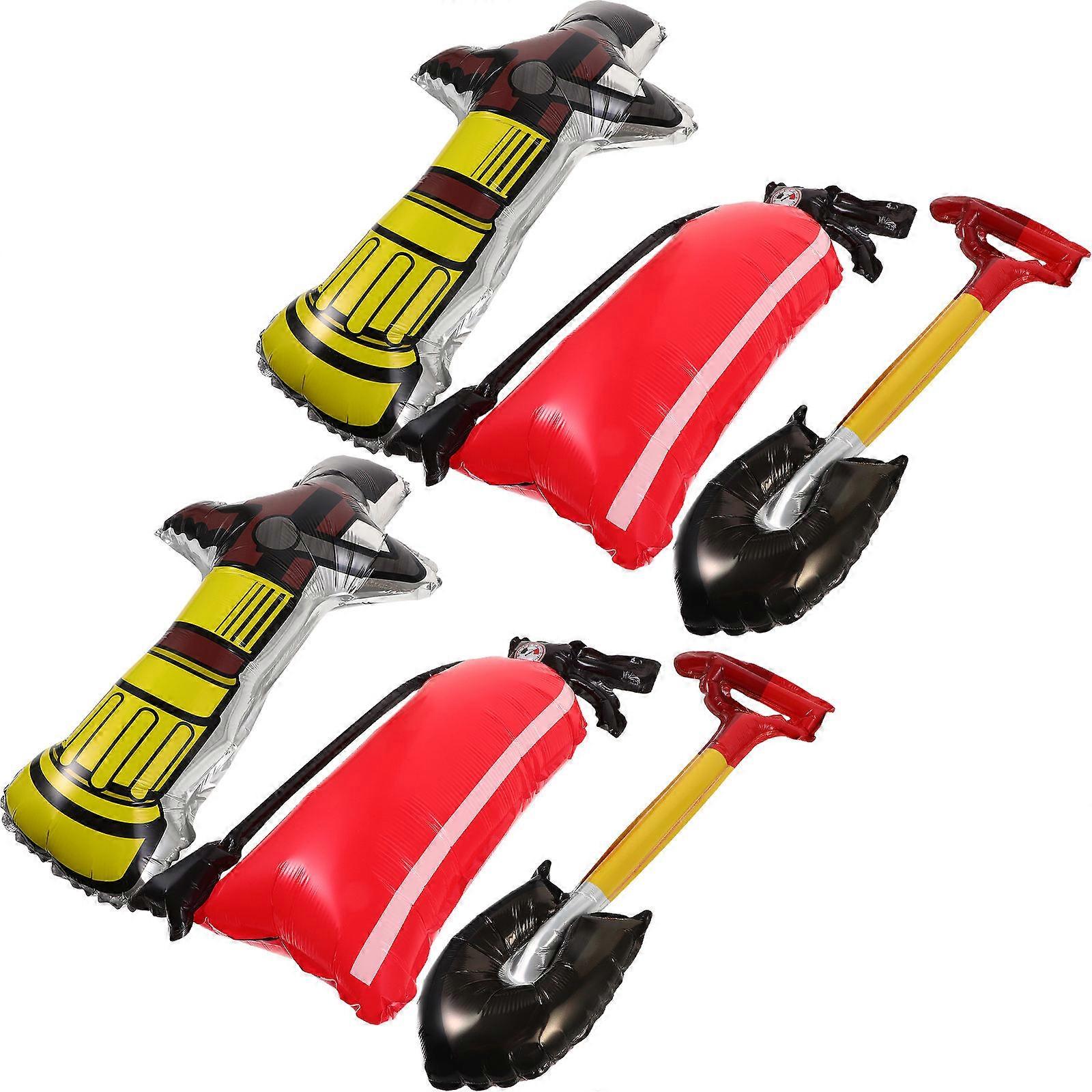 Fire Extinguisher Shape Balloons For Firefighting Party 50.00X22.00X0.10Cm Assorted Props 1 Set