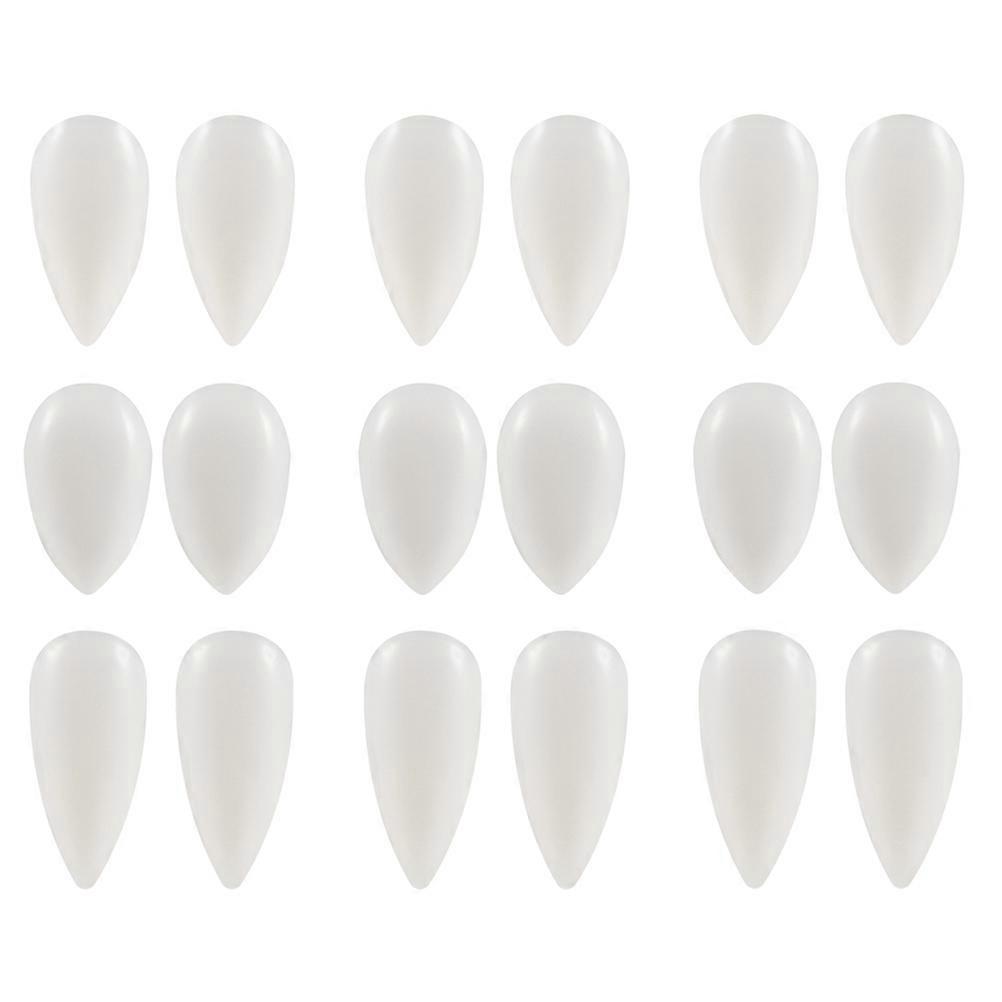 Halloween Fake Teeth Decorative Props For Vampire Cosplayers 3.50X3.50X1.00Cm Fang Shape Suitable For Horror Parties 9 Pairs