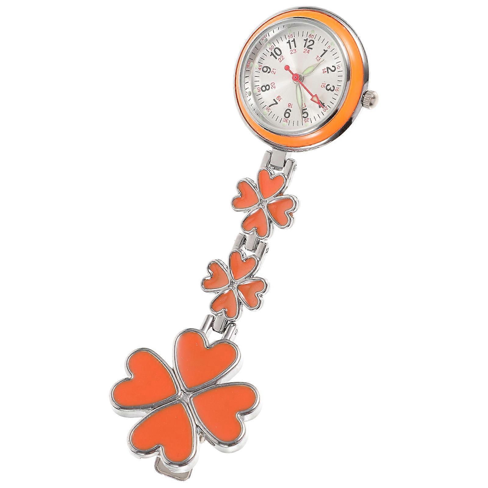 Nurses Watch Clip On Chic Round Dial Versatile Use For Everyday Needs 1Set