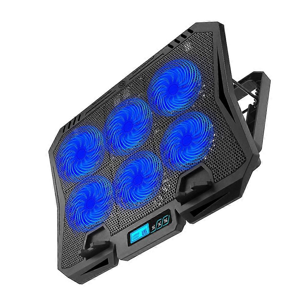 Laptop Cooling Rack with Quiet Fans and Adjustable Height for Laptop Use Black ABS 15 6 Inches