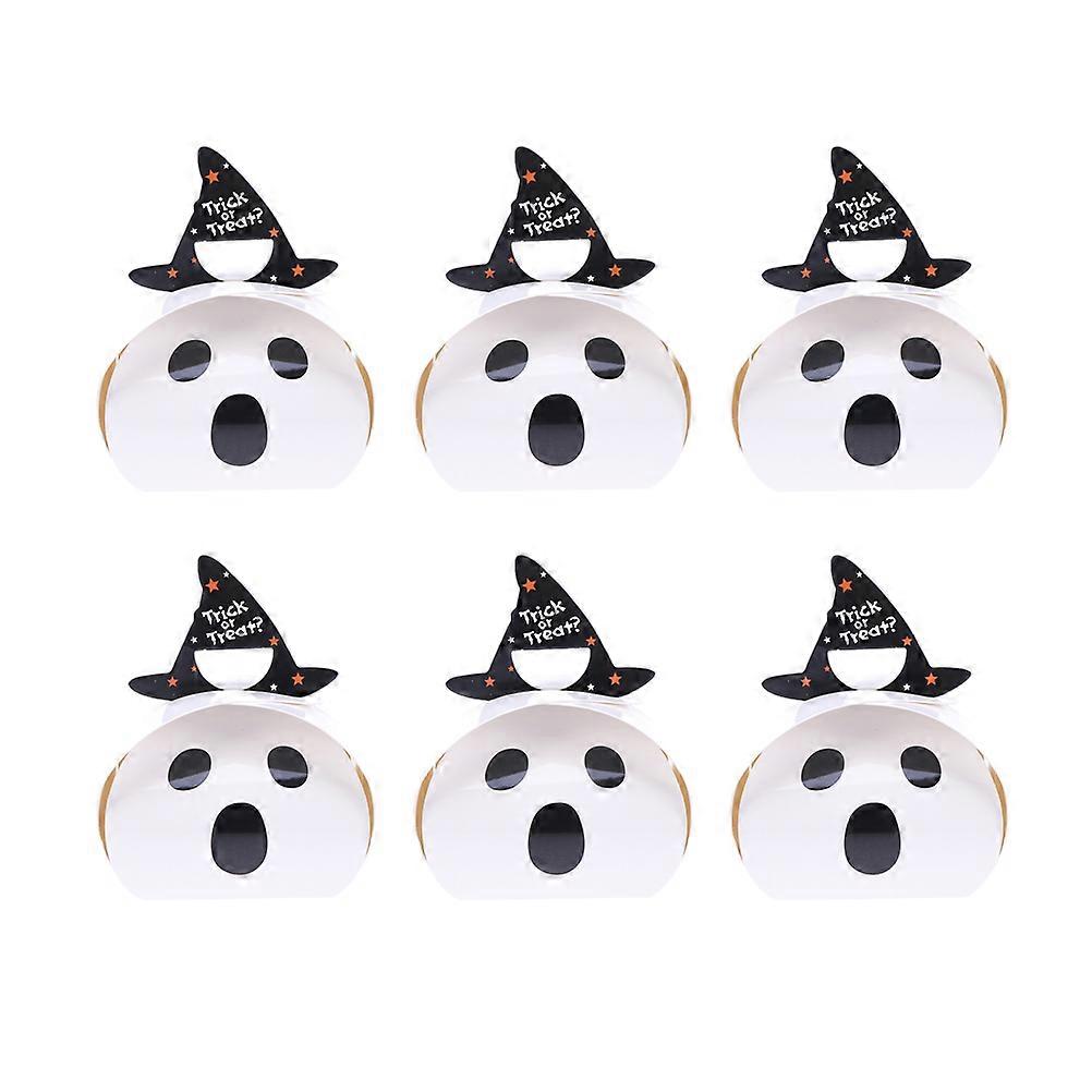 Candy Box White Ghost Design for Halloween Party Storage 10Pcs Set