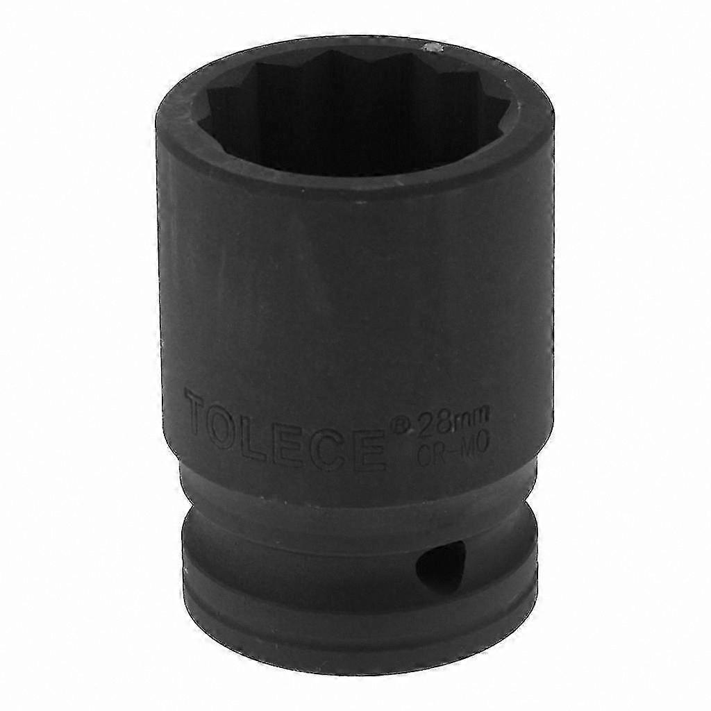 3/4" Square Drive 28mm 12-Point Deep Impact Socket Wrench, 55mm Length