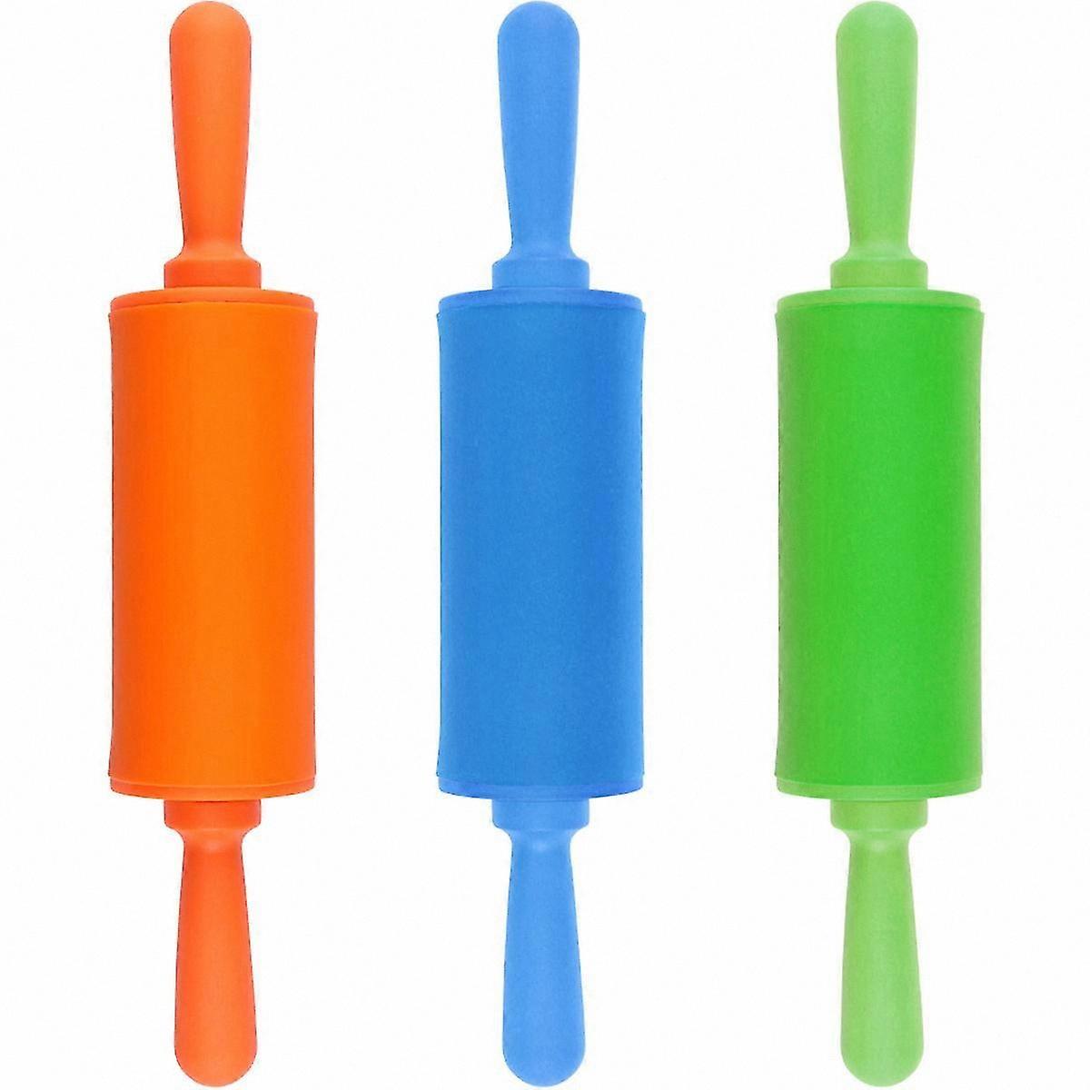 3-Piece DIY Clay Tool Set for Kids - Ultra Light Rolling Pin & Extruder Tools for Creative Dough Projects (Random Colors)
