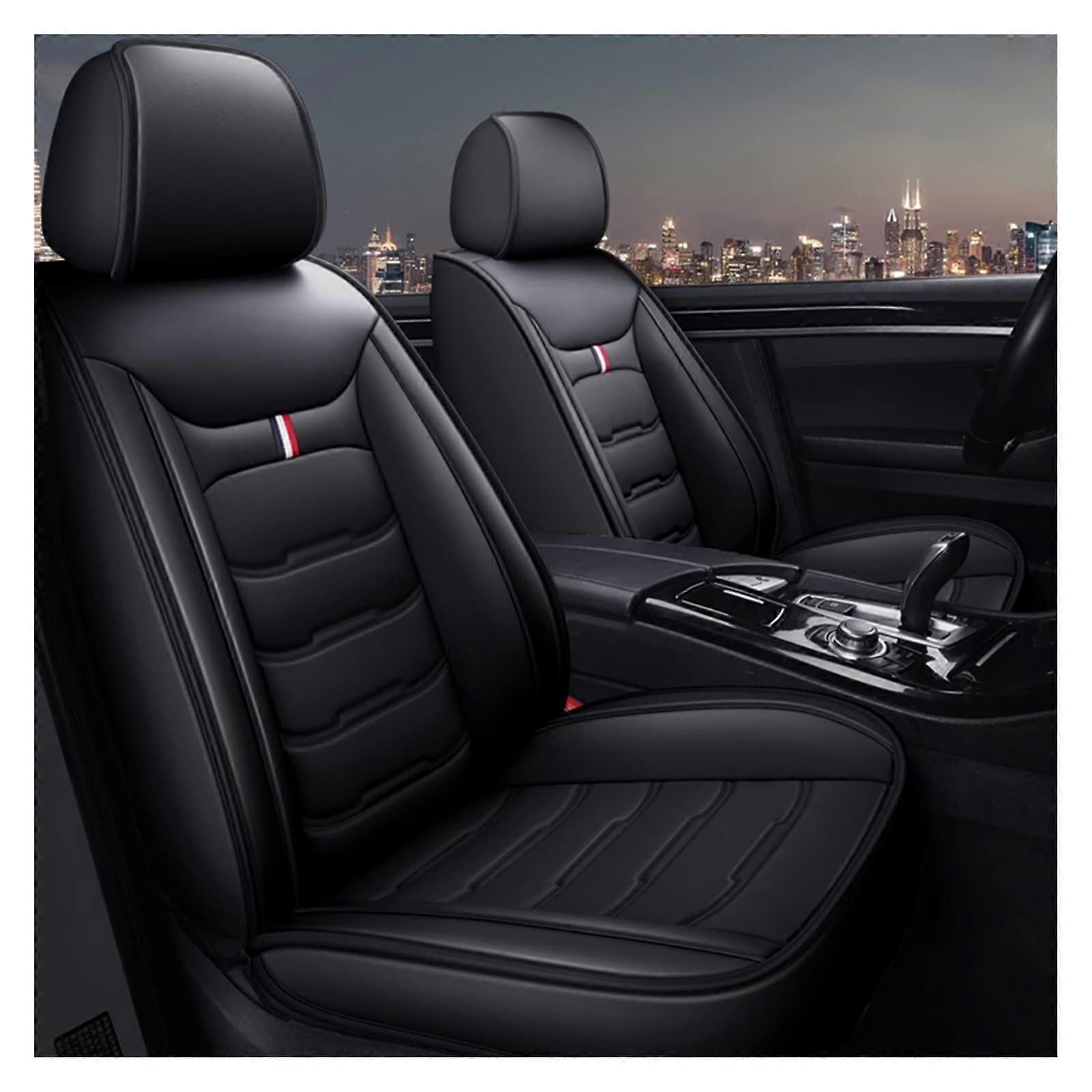 Leather Car Seat Covers for 5 Seats Compatible with Toyota 4Runner 86 Auris Avalon C-HR Corolla RAV4 Camry Black Size B