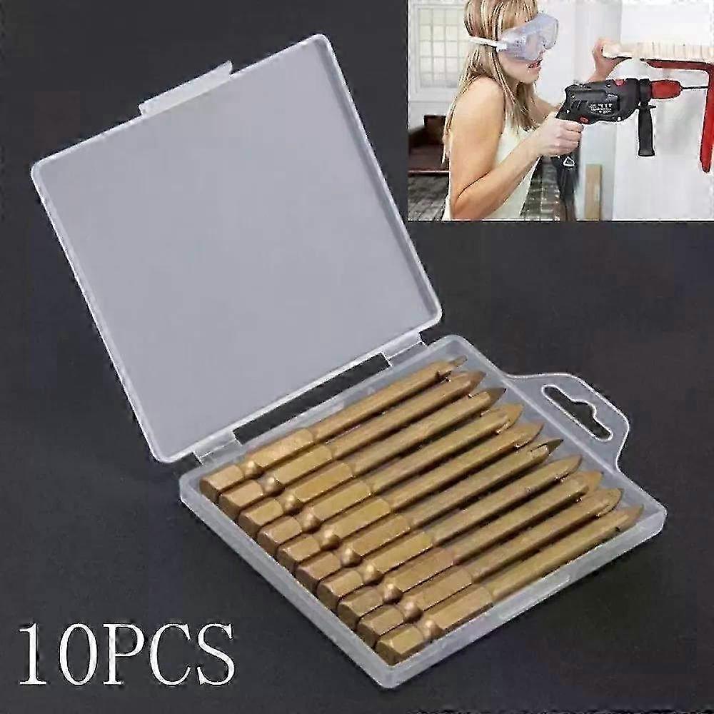 40PCS 6mm Tungsten Carbide Drill Bits for Glass, Tile, Marble & Ceramic - Spear Head Set for Precision Drilling
