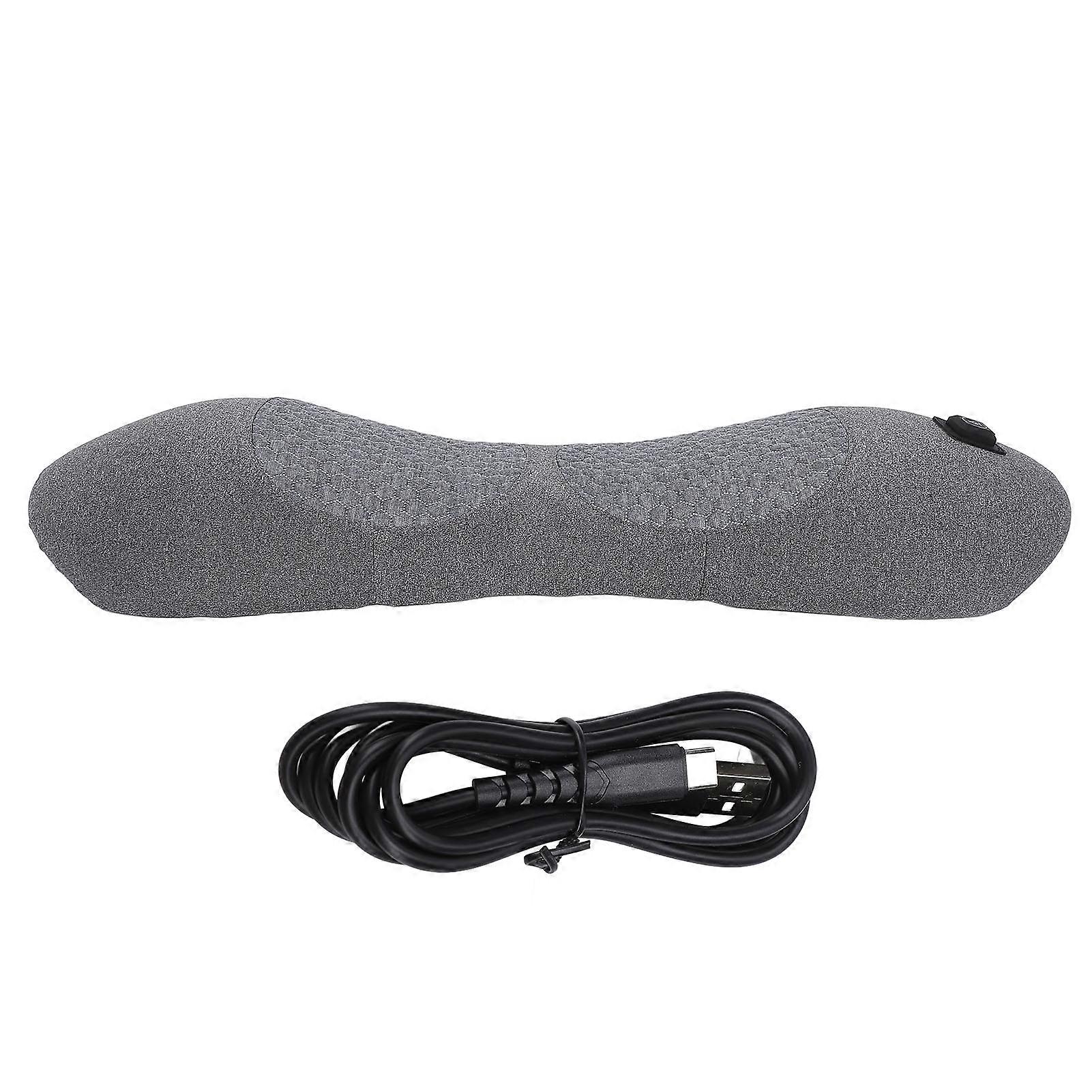 Heated Lumbar Support USB Powerd 3 Gears Ergonomic Soft Memory Foam Heating Back Pillow for Bed Sleeping