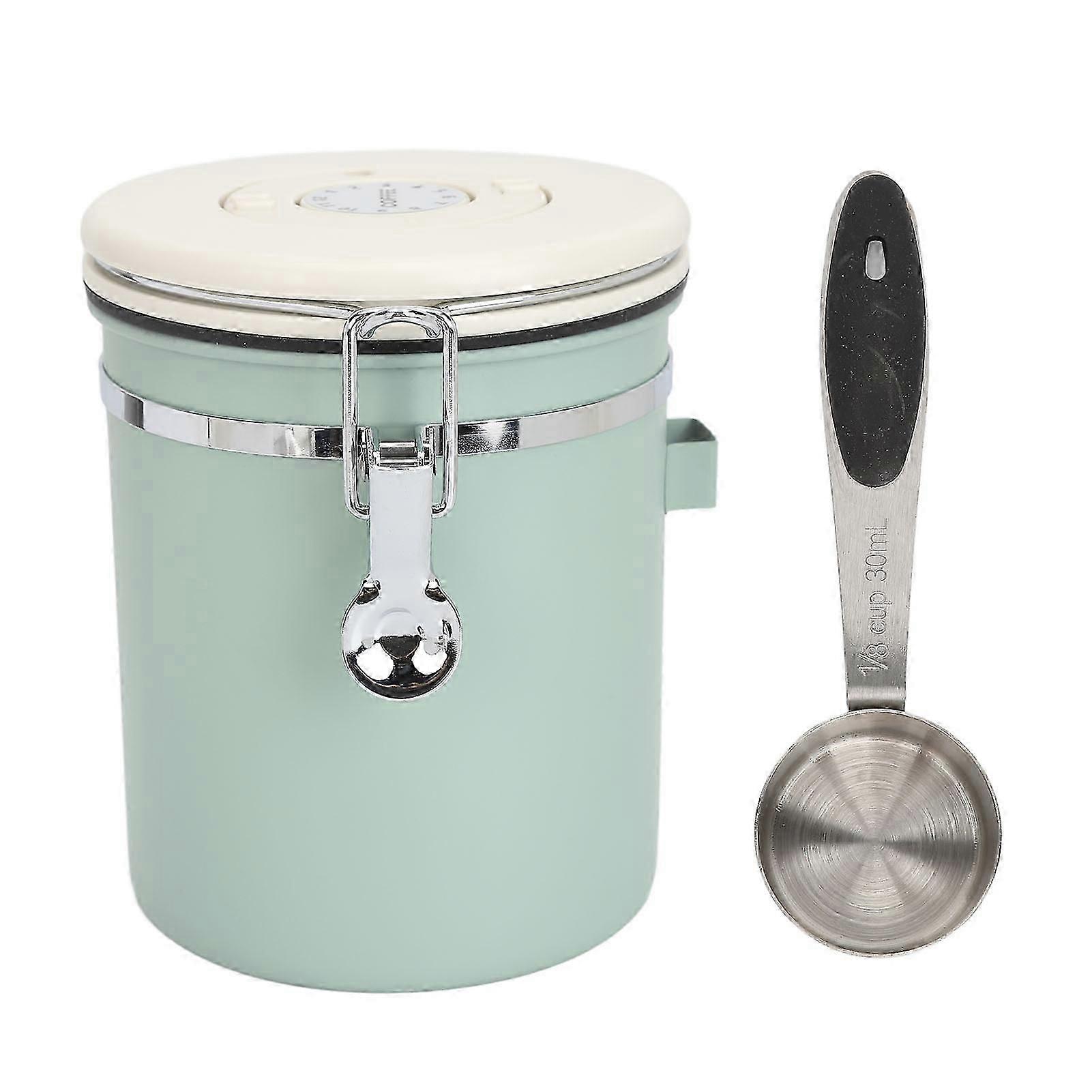 Coffee Canister Stainless Steel And Plastic Beautiful Airtight Coffee Storage Container For Beans Tea