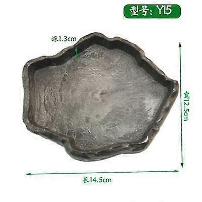 Reptile Water Dish: Reptile Feeder Bowl For Tortoise Lizard Bearded Dragon - Natural Rock Designed Stable Base Turtle Feeder Bowl For Terrariums