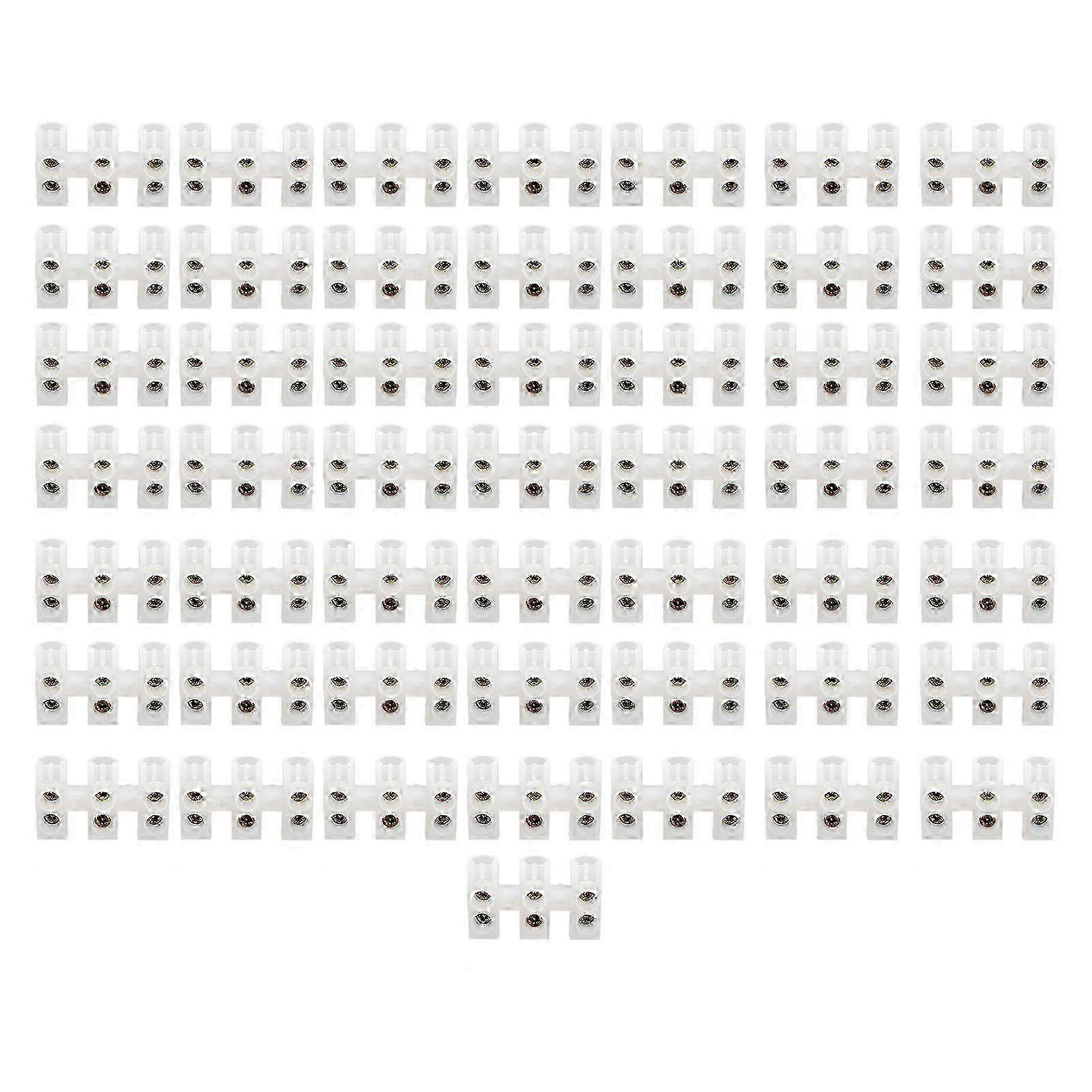 2025 50Pcs Terminal Block Strip FlameRetardant ThroughType Wire Connector 30A Industrial Supplies(3in3out )