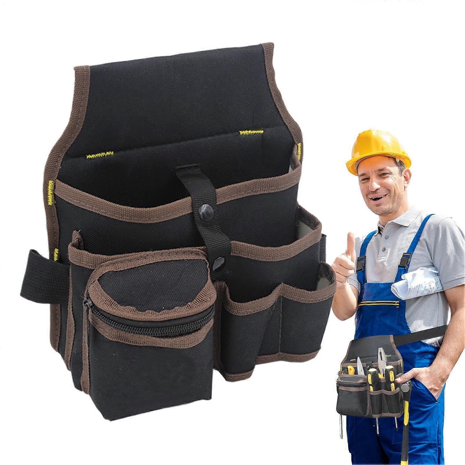 Tool Belt made of Oxford Cloth, Robust Multifunctional Belt with Storage Pocket for Craftsmen, Electricians, Gardeners