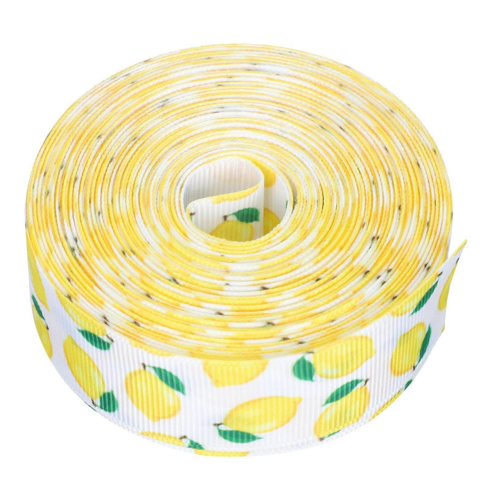 1 Roll Lemon Ribbons Polyester Ribbons Decorative Ribbons Bowknot Making Ribbons