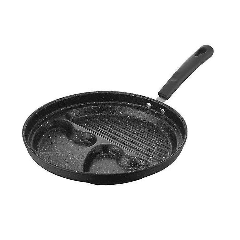 Egg Pan 4 Cup Nonstick Omelette Skillet Granite Heart Shaped Compatible with Gas and Induction Cookware 3 Pcs