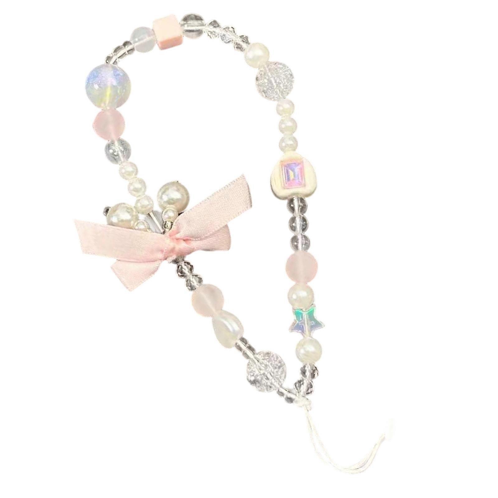 Stylish Phone Camera Lanyard With Decorative Bend Beads Flexible PVC Material Secure Attachment For Everyday Use Travel Multicolor