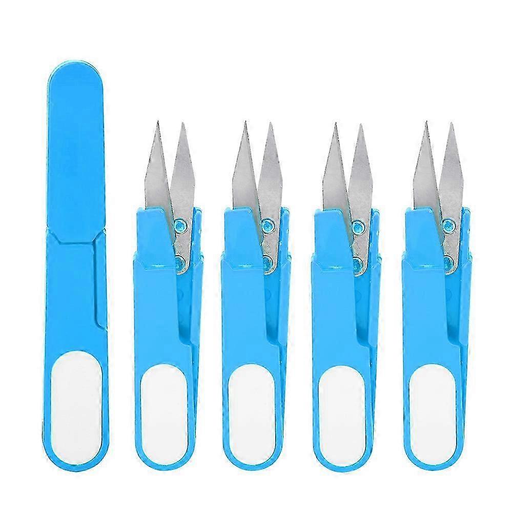 Folding Fishing Scissors with Clipper, Blue