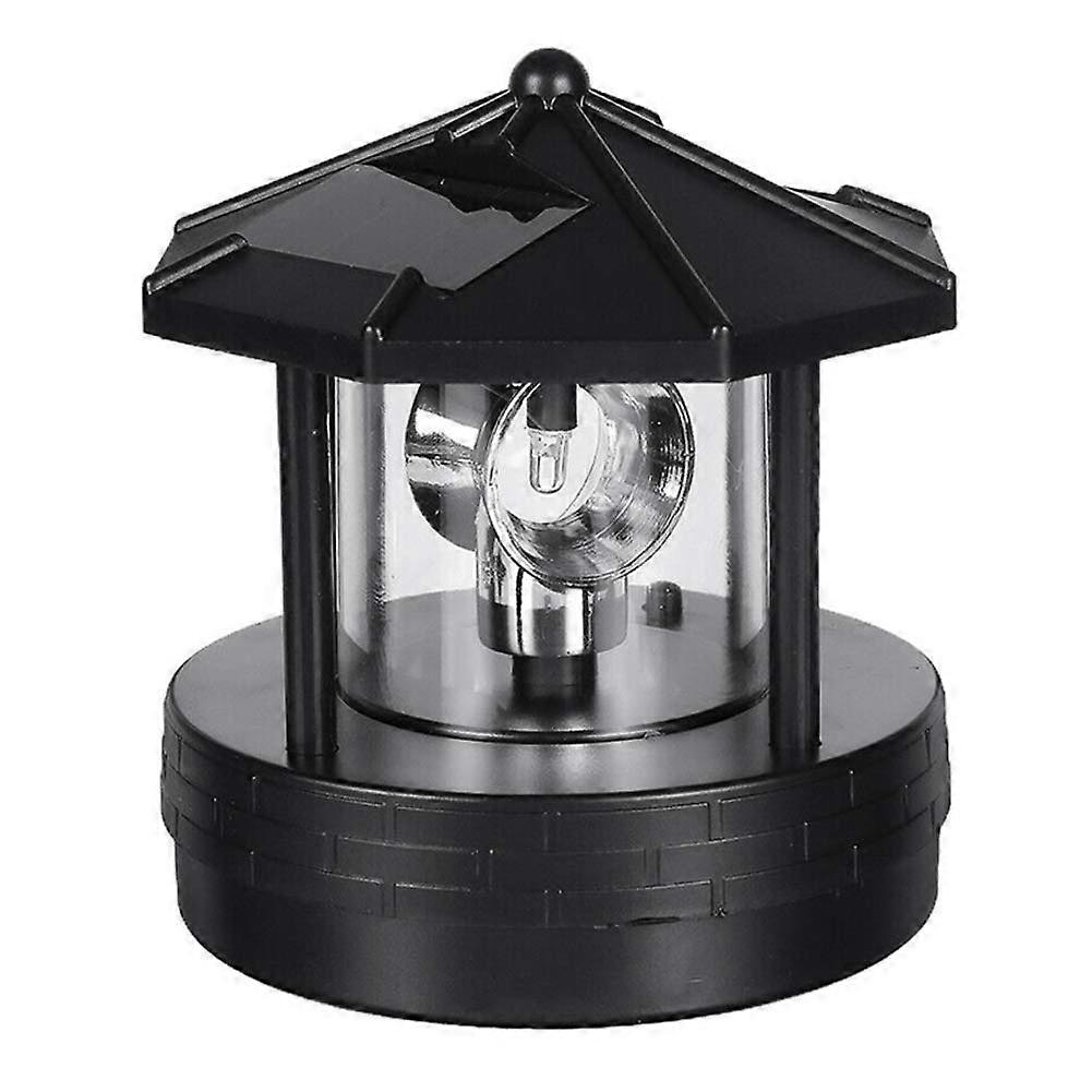 Solar Lighthouse Decor 360Degree Rotating Beacon, 4.33 X 4.13 In, MotionActivated IP44 Waterproof LED Light for Garden