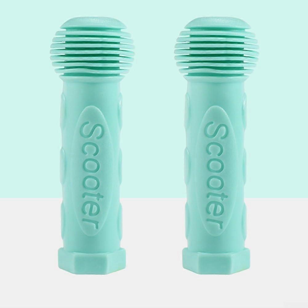 Tricycle And Scooter Handle Bar Grips For Children Comfortable Rubber Material Cyan Color Universal Fit