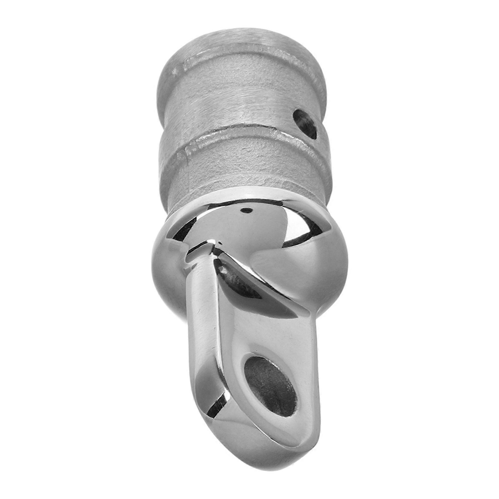 Bimini Top Caps 2pcs Tube Canopy Hardware Stainless Steel Eye End Top Fitting for Kayak Canoe Boat Silver