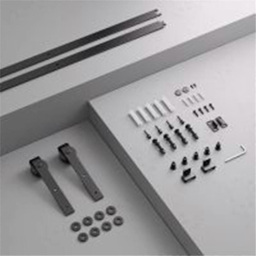 6,6 Fuß Einzeltür Leiser Schiebestahl + POM Scheunentor Installation Hardware Kit