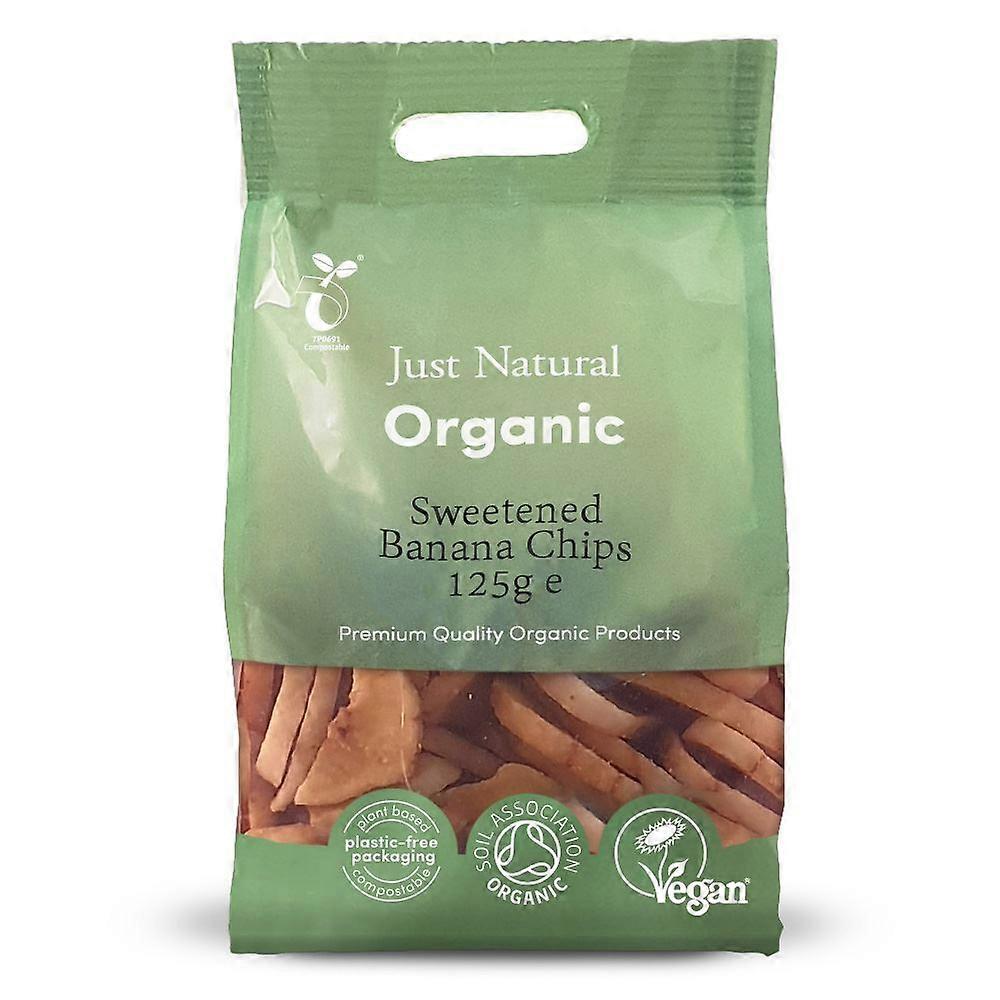 Chips de banane bio Just Natural Organic 125 g - Lot de 3